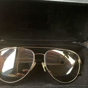 Vintage Versace rose gold tinted sunglasses